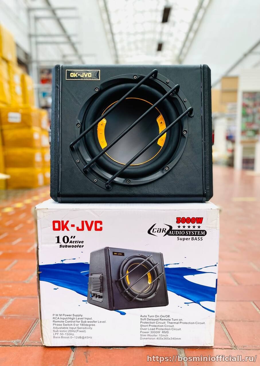 Активный Сабвуфер Ok-JVC квадрат