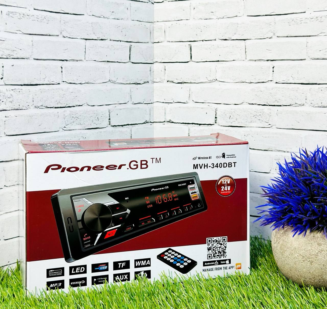 Магнитола на 12 на 24V Pioneer.GB / MVH-340DBT